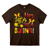 Chocolate Brown hey sister sister swing softball Heavy Core Tee - Artiststas