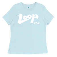Baby Blue The Loop 97.9 Illinois Radio Ladies Tee - ArtMosaic