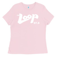 Bubblegum Pink The Loop 97.9 Illinois Radio Ladies Tee - ArtMosaic