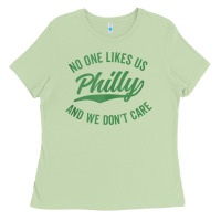 Matcha philly no one likes us and we don't care green text tank top Ladies Tee - ArtMosaic