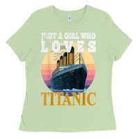 Matcha ship just a girl who loves titanic boat titanic girls woman t shirt Ladies Tee - ArtMosaic