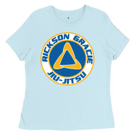 Baby Blue rickson gracie jiu jitsu Ladies Tee - ArtMosaic