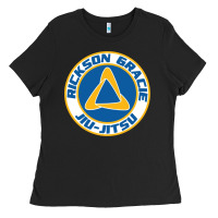 Black rickson gracie jiu jitsu Ladies Tee - ArtMosaic
