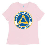 Bubblegum Pink rickson gracie jiu jitsu Ladies Tee - ArtMosaic