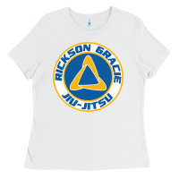 White rickson gracie jiu jitsu Ladies Tee - ArtMosaic