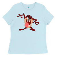 Baby Blue tasmanian devil cartoon character Ladies Tee - ArtMosaic