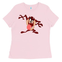 Bubblegum Pink tasmanian devil cartoon character Ladies Tee - ArtMosaic