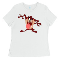 White tasmanian devil cartoon character Ladies Tee - ArtMosaic