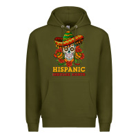 Army Green sombrero skull heritage Premium Hoodie - BundleAndBundleShop
