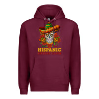 Burgundy sombrero skull heritage Premium Hoodie - BundleAndBundleShop