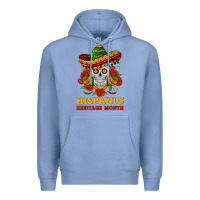 Colony Blue sombrero skull heritage Premium Hoodie - BundleAndBundleShop
