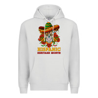 Dove Grey sombrero skull heritage Premium Hoodie - BundleAndBundleShop