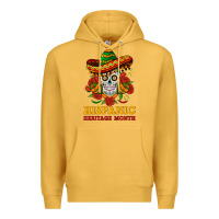 Mustard sombrero skull heritage Premium Hoodie - BundleAndBundleShop