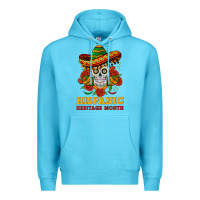Ocean Blue sombrero skull heritage Premium Hoodie - BundleAndBundleShop