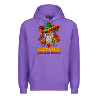 Purple sombrero skull heritage Premium Hoodie - BundleAndBundleShop