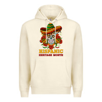 Sandshell sombrero skull heritage Premium Hoodie - BundleAndBundleShop