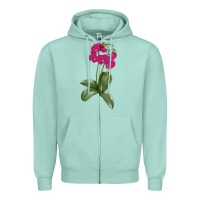 Seafoam Moth Orchid Zipper Hoodie - LillyAllenDesigns