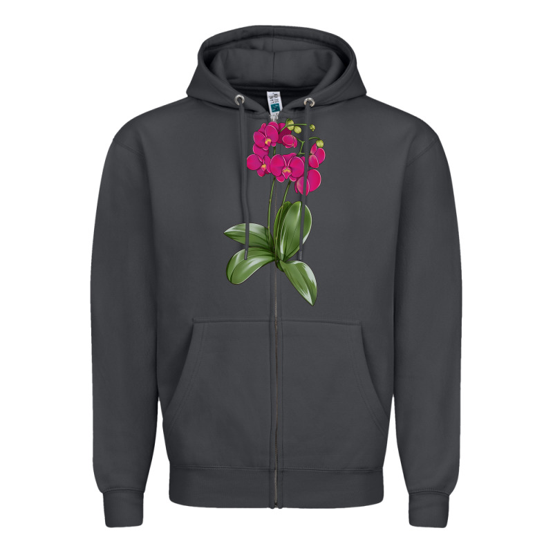 Moth Orchid Zipper Hoodie by LillyAllenDesigns | Teevron