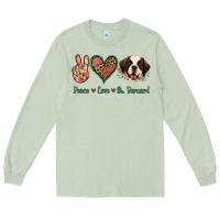 Matcha Peace Love St. Bernard Long Sleeve Tee - Jasminsmagicworld
