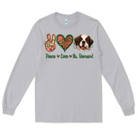 Moon Dust Peace Love St. Bernard Long Sleeve Tee - Jasminsmagicworld