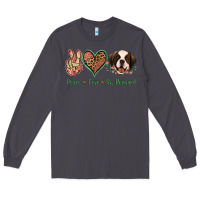 Smoke Peace Love St. Bernard Long Sleeve Tee - Jasminsmagicworld