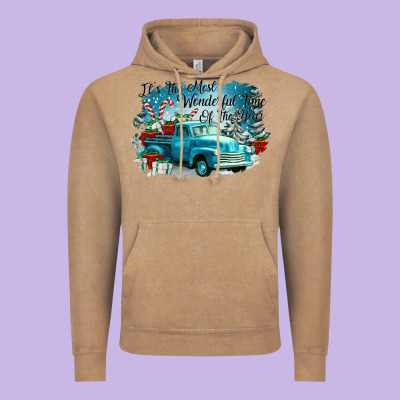 Its The Wonderful Time Of The Year Truck Vintage Hoodie Designed By Cowgirlartshop