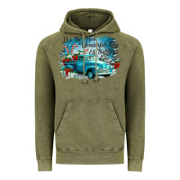 Vintage Olive its the wonderful time of the year truck Vintage Hoodie - CowGirlArtShop