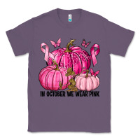 Lavender In October We Wear Pink with Pumpkin Classic Tee - texasbilliewilder