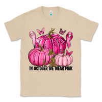 Mushroom In October We Wear Pink with Pumpkin Classic Tee - texasbilliewilder
