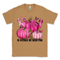 Toasted Coconut In October We Wear Pink with Pumpkin Classic Tee - texasbilliewilder