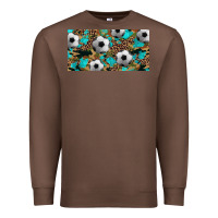 Chestnut western leopard camouflage turquoise soccer licence plate template Premium Sweatshirt - Artiststas