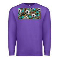 Purple western leopard camouflage turquoise soccer licence plate template Premium Sweatshirt - Artiststas