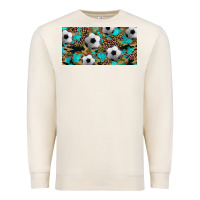Sandshell western leopard camouflage turquoise soccer licence plate template Premium Sweatshirt - Artiststas