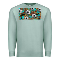 Seafoam western leopard camouflage turquoise soccer licence plate template Premium Sweatshirt - Artiststas