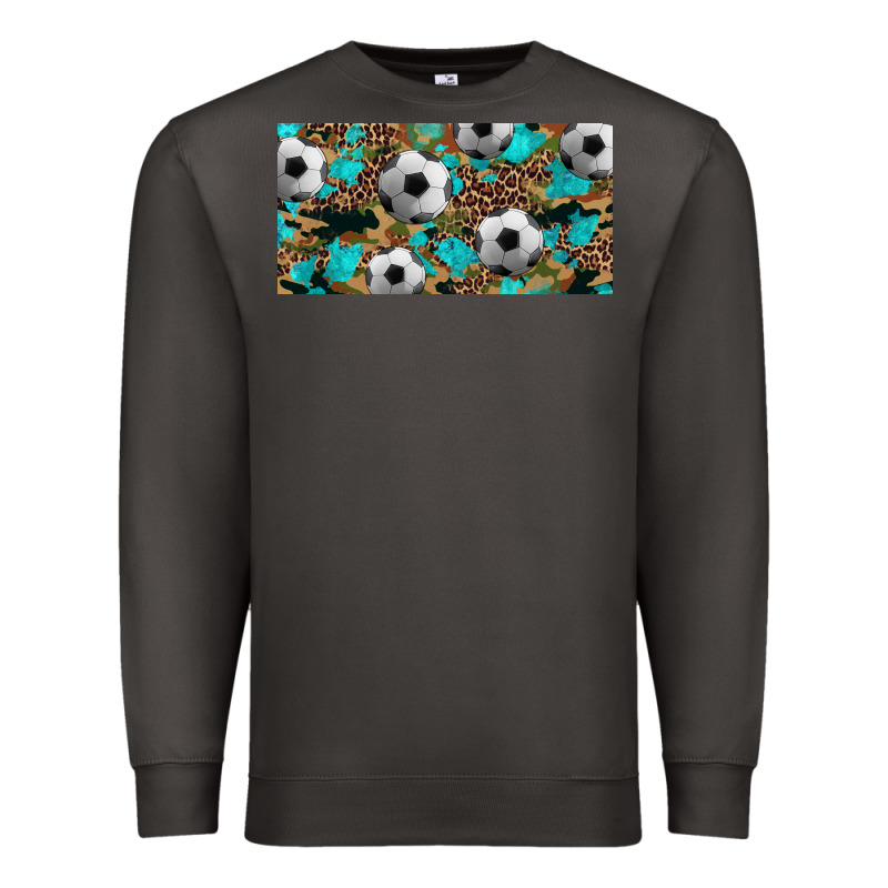 Western Leopard Camouflage Turquoise Soccer Licence Plate Template Premium Sweatshirt by Artiststas | Teevron