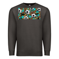 Smoke western leopard camouflage turquoise soccer licence plate template Premium Sweatshirt - Artiststas