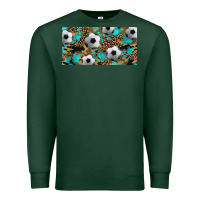 Sports Green western leopard camouflage turquoise soccer licence plate template Premium Sweatshirt - Artiststas