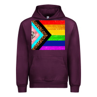 Mauve Wine pride flag Urban Hoodie - AdoDesignShop