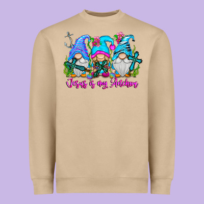Jesus Is My Anchor Heavyweight Sweatshirt Designed By Cowhidedigitalart