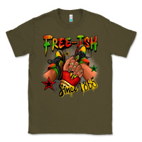 Army Green Free-ish since 1865 Juneteenth black girl sneakers Classic Tee - RanaPortraitStore