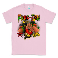Bubblegum Pink Free-ish since 1865 Juneteenth black girl sneakers Classic Tee - RanaPortraitStore