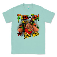 Seafoam Free-ish since 1865 Juneteenth black girl sneakers Classic Tee - RanaPortraitStore