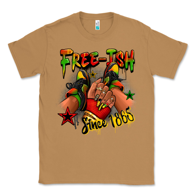 Free-ish Since 1865 Juneteenth Black Girl Sneakers Classic Tee by RanaPortraitStore | Teevron