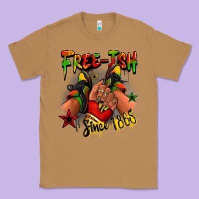 Free-ish Since 1865 Juneteenth Black Girl Sneakers Classic Tee Designed By Ranaportraitstore