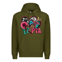 Army Green pta physical therapy assistant hearts Premium Hoodie - Jasminsmagicworld