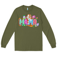 Army Green Western Mama Easter Long Sleeve Tee - CowGirlArtShop