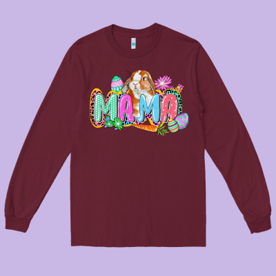 Western Mama Easter Long Sleeve Tee Designed By Cowgirlartshop