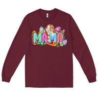 Burgundy Western Mama Easter Long Sleeve Tee - CowGirlArtShop