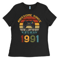 Black Awesome Since 1991 Ladies Tee - Bettercallsaul