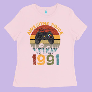 Awesome Since 1991 Ladies Tee Designed By Bettercallsaul